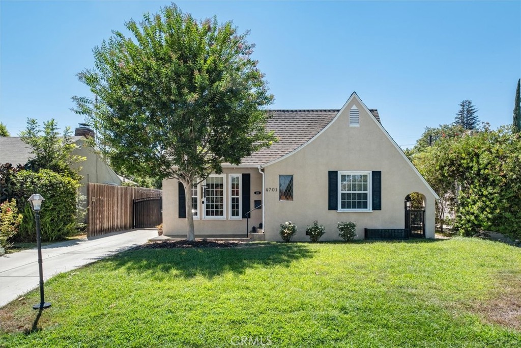 English Tudor in Toluca Lake. 1929 character with a contemporary flair and open floor plan. This home features 2 bedrooms, 2 baths, a formal dining room, seperate laundry room, a bonus/recreation/game/office/(permitted) room, half bath and exterior shower. The charm starts in the front of the house with a genuine live green grass yard, a luscious shade tree and an english cottage style pitched roof. A welcoming alcove with leaded glass leads into an inviting and quaint living room with tray ceilings, wood floors, wood mantel and gas burning fireplace. An archway opens from the living room to the formal dining room, which in turn opens to the kitchen, thus blending yesterday and today's floorplan styles. General features include: Central air and heat with a special air filtration system, pool heater, solar pool panels, granite counters, with stylish natural stone backsplashes, stainless steel appliances and under the counter lighting. This home is close to transportation, studios, Toluca Lake's fine dining and much more.
